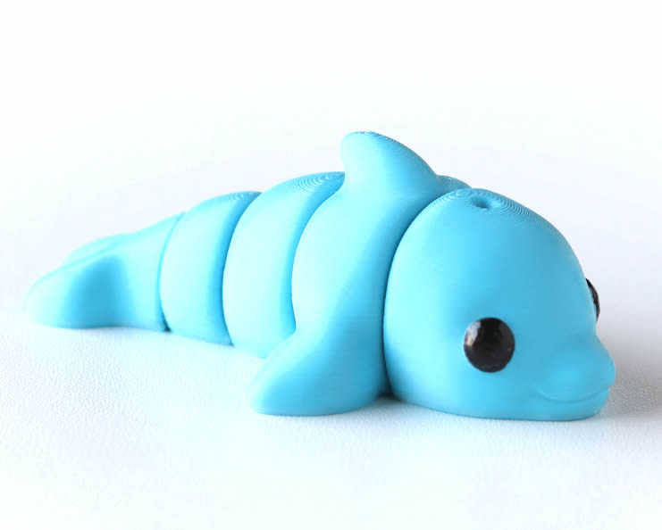 Wiglett Fidget mini dolfijn 3D geprint