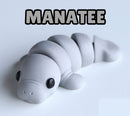 Lamantijn, zeekoe fidget flexi toys 3D geprint