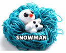 Kerstversiering Fdget sneeuwman Schneemann bonhomme de neige