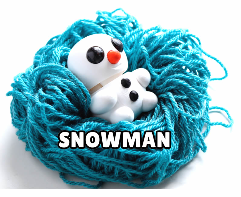 Kerstversiering Fdget sneeuwman Schneemann bonhomme de neige