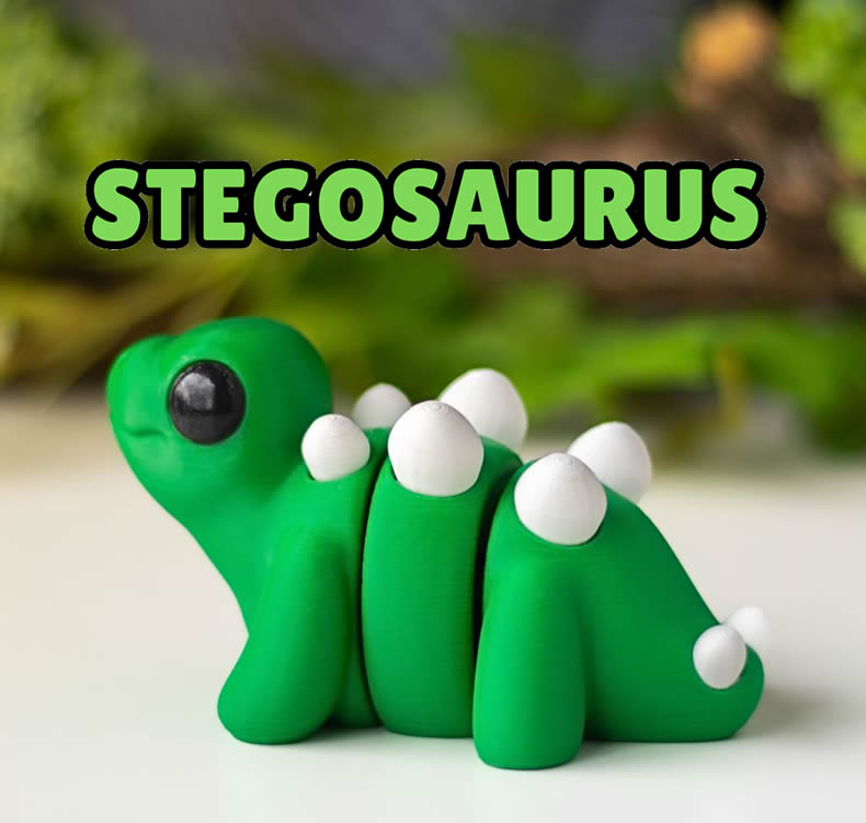 Fidget 3D Stegosaurus dino