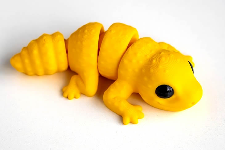 Fidget Gecko baby 3D geprint.