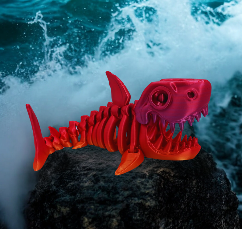 Fossiel skelet Megalodon Haai