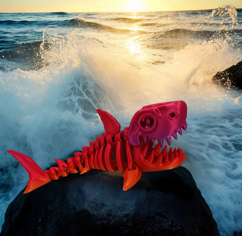 Fossiel skelet Megalodon Haai